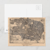 Carte Postale Plan d'aménagement de Berlin en Allemagne en 1862 (Devant / Derrière)