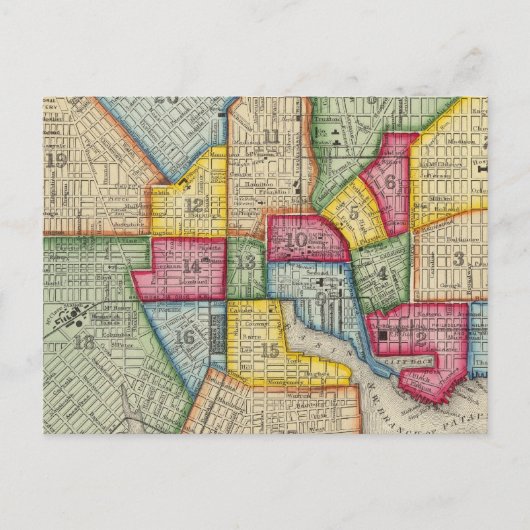 Carte Postale Plan De Baltimore (Devant)