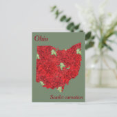 Carte Postale Plan de collage de la fleur de l'Ohio (Debout devant)