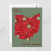 Carte Postale Plan de collage de la fleur de l'Ohio (Devant / Derrière)
