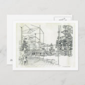 Carte Postale Plan de conception aérienne de l'aiguille spatiale (Devant / Derrière)