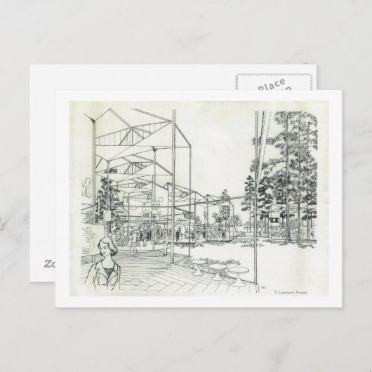 Carte Postale Plan de conception aérienne de l'aiguille spatiale (Devant / Derrière)