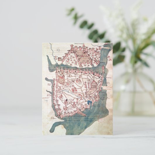 Carte Postale Plan de Constantinople (Debout devant)