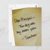 Carte Postale Plan de cours (Devant / Derrière)