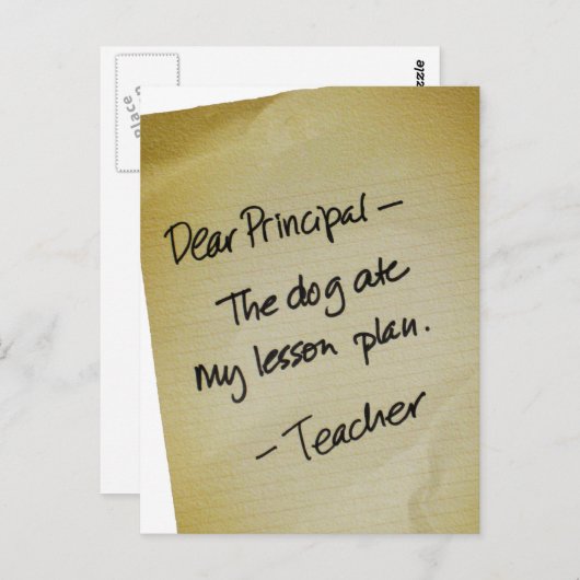 Carte Postale Plan de cours (Devant / Derrière)