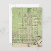 Carte Postale Plan de Davenport, comté de Scott, État de l'Iowa (Devant / Derrière)