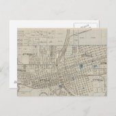 Carte Postale Plan de Des Moines, comté de Polk, Iowa (Devant / Derrière)