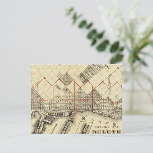 Carte Postale Plan de Duluth et des banlieues (Debout devant)