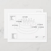 Carte Postale Plan de gâteau d'anniversaire de l'ingénieur (Devant / Derrière)