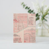 Carte Postale Plan de Green Castle, Putnam Co avec Bloomington (Debout devant)