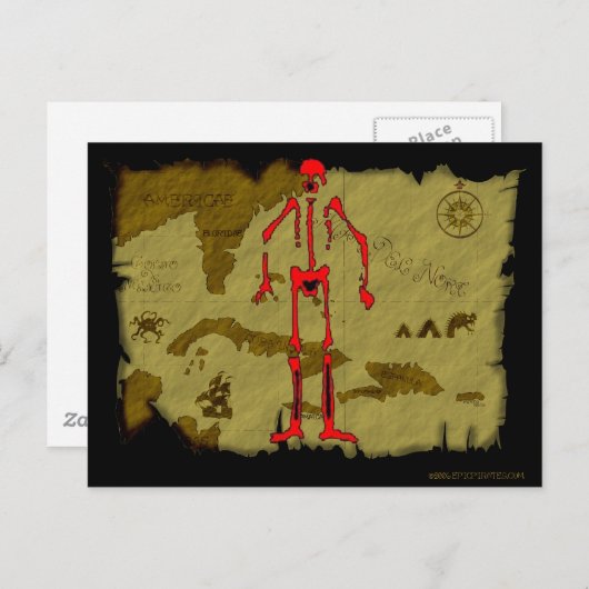 Carte Postale Plan de jolly roger #6 (Devant / Derrière)