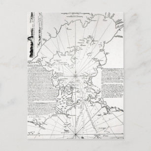 Carte Postale Plan de la Baie et du Port de Rio de Janeiro