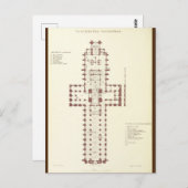 Carte Postale Plan de la cathédrale de Winchester (Devant / Derrière)
