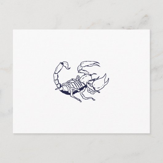 Carte Postale Plan de la main du scorpion tiré (Devant)