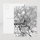 Carte Postale Plan de la ville de Hambourg en Allemagne (Devant / Derrière)