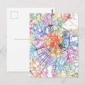 Carte Postale Plan de la ville de Moscou (Devant / Derrière)