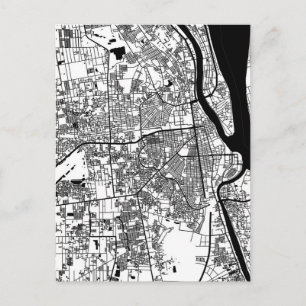 Carte Postale Plan de la ville de Phnom Penh Cambodge