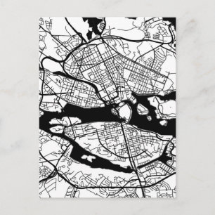 Carte Postale Plan de la ville de Stockholm en Suède