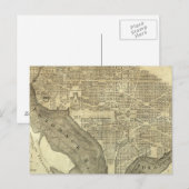 Carte Postale Plan de la ville de Washington (Devant / Derrière)