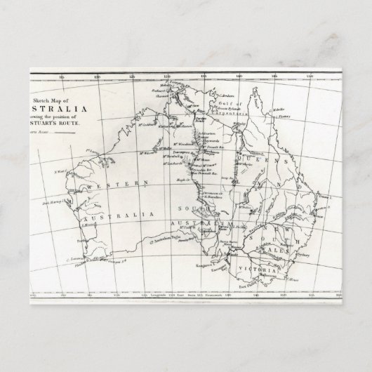 Carte Postale Plan de l'Australie (Devant)