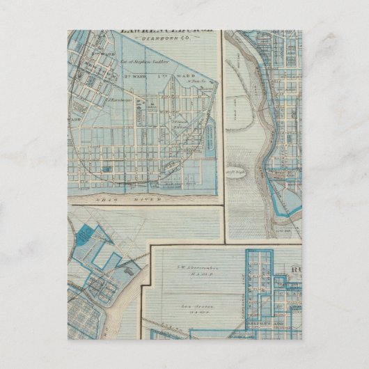 Carte Postale Plan de Lawrenceburgh (Devant)