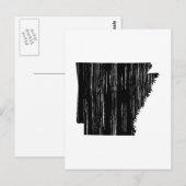 Carte Postale Plan de l'État de l'Arkansas en détresse (Devant / Derrière)