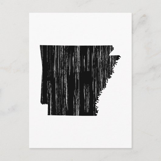 Carte Postale Plan de l'État de l'Arkansas en détresse (Devant)