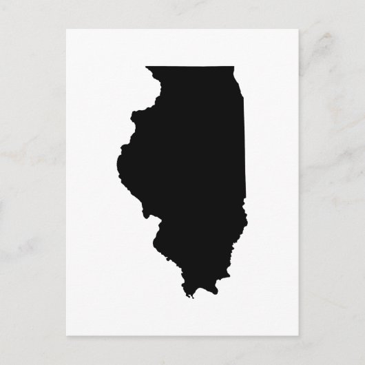 Carte Postale Plan de l'État de l'Illinois (Devant)