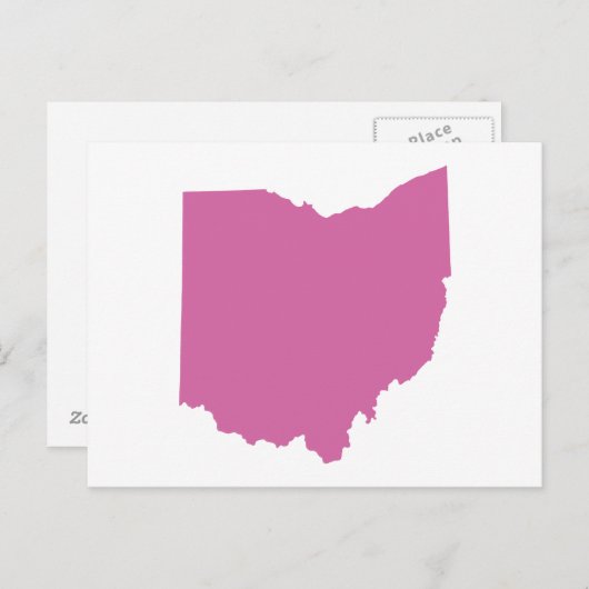 Carte Postale Plan de l'État de l'Ohio (Devant / Derrière)