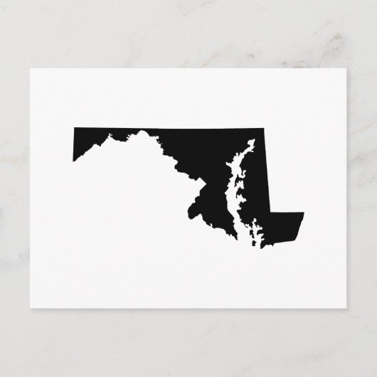 Carte Postale Plan de l'État du Maryland (Devant)
