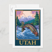 Carte Postale Plan de pêche à la mouche Utah (Devant / Derrière)