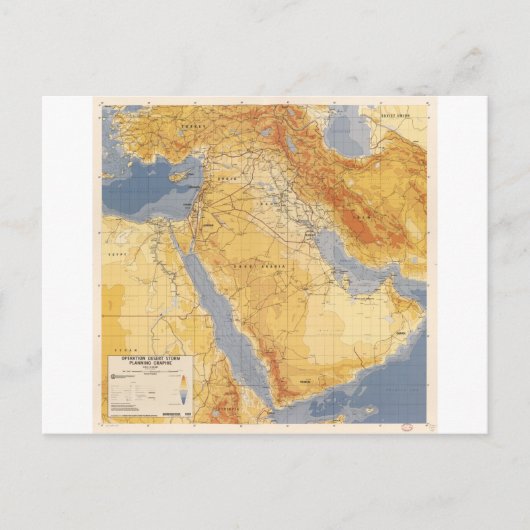 Carte Postale Plan de planification de l'opération Tempête du dé (Devant)