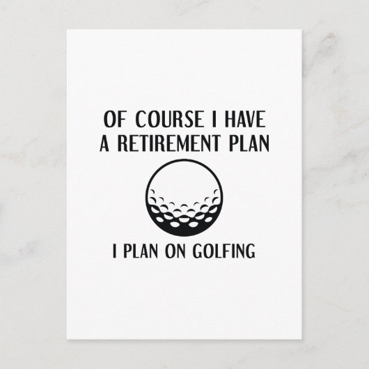 Carte Postale Plan de retraite Golfing (Devant)