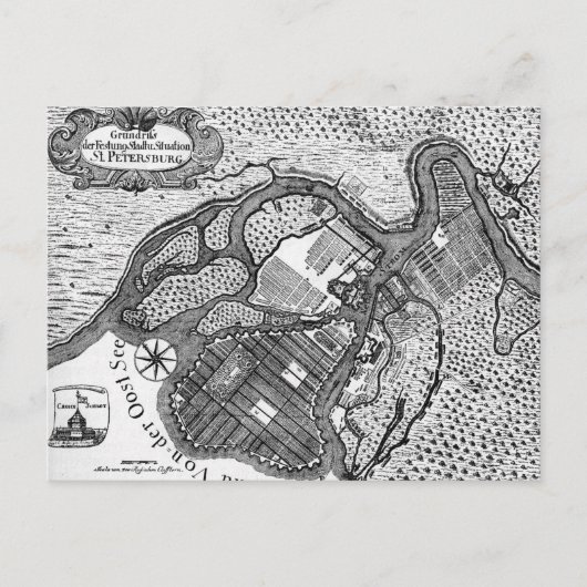 Carte Postale Plan de Saint-Pétersbourg (Devant)