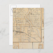 Carte Postale Plan de South Bend avec Mishawaka (Devant / Derrière)