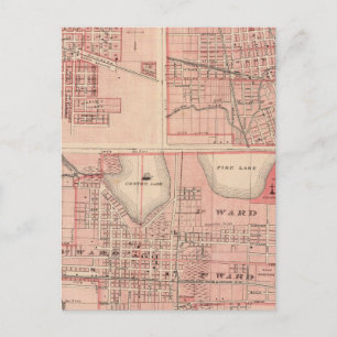 Carte Postale Plan de Varsovie avec Pierceton, Plymouth