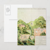 Carte Postale Plan des mines de Oaxaca, Mexique, 1785-1787 (Devant / Derrière)