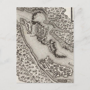 Carte Postale Plan des rapides ou des chutes de l'Ohio