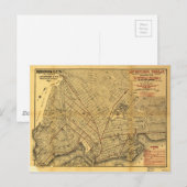 Carte Postale Plan des rues de Brooklyn, New York (1874) (Devant / Derrière)