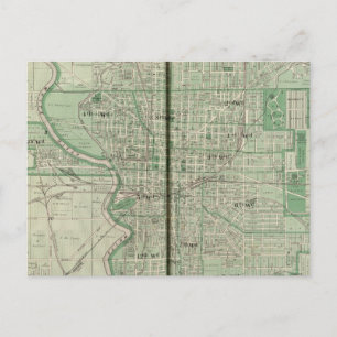 Carte Postale Plan d'Indianapolis