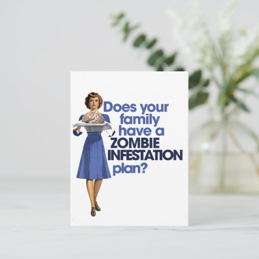 Carte Postale Plan d'infestation zombie (Debout devant)