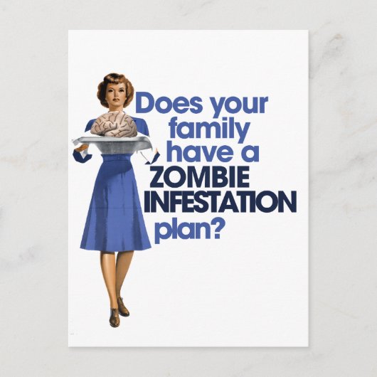 Carte Postale Plan d'infestation zombie (Devant)