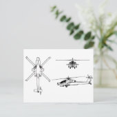 Carte Postale Plan directeur AH-64 (Debout devant)