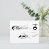 Carte Postale Plan directeur UH1 Huey (Iriquois) (Debout devant)