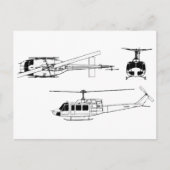 Carte Postale Plan directeur UH1 Huey (Iriquois) (Devant)