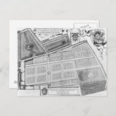 Carte Postale Plan du Jardin Royal (Devant / Derrière)