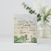 Carte Postale Plan et vue de la bataille de Waterloo (Debout devant)