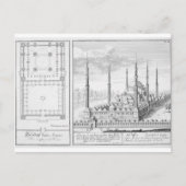 Carte Postale Plan et vue sur la Mosquée Bleue (1609-16), constr (Devant)