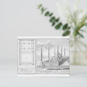 Carte Postale Plan et vue sur la Mosquée Bleue (1609-16), constr (Debout devant)