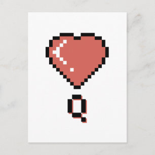 Carte Postale Plan noir de la reine du coeur